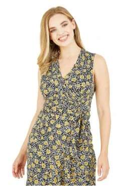 Mela London Black Floral Wrap Over Midi Dress 7 Mela London Black Floral Wrap Over Midi Dress -Yumi Clothing Shop VHsIabpA 13925