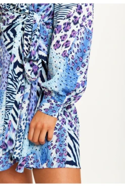 Liquorish Mixed Animal Print Mini Wrap Dress -Yumi Clothing Shop Vk2Vwhbe 14957