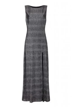 Mela London Black Side Slit Shimmer Maxi Dress -Yumi Clothing Shop VxBduEFx 13923