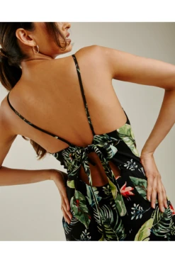 Dusty Pink Printed Strappy Maxi Dress | Black -Yumi Clothing Shop WYloKf33 11532