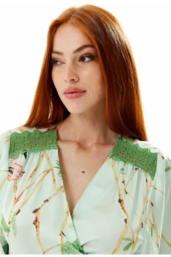 Liquorish Bird Print Maxi Wrap Dress In Mint Green -Yumi Clothing Shop X1uhSuI2 10669