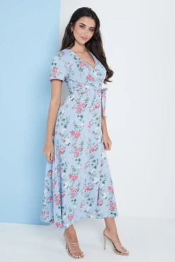 Lilura London Wrap Front Maxi Dress In Blue Floral Print 9 Lilura London Wrap Front Maxi Dress In Blue Floral Print -Yumi Clothing Shop Xbr9ktJD 15700