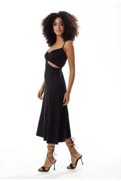 Liquorish Black Cami Dress With Cut Out Details -Yumi Clothing Shop Xq90pGhn 15551