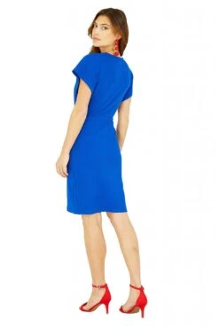 Mela London Blue Wrap Front Dress -Yumi Clothing Shop YHC3kYj5 13514