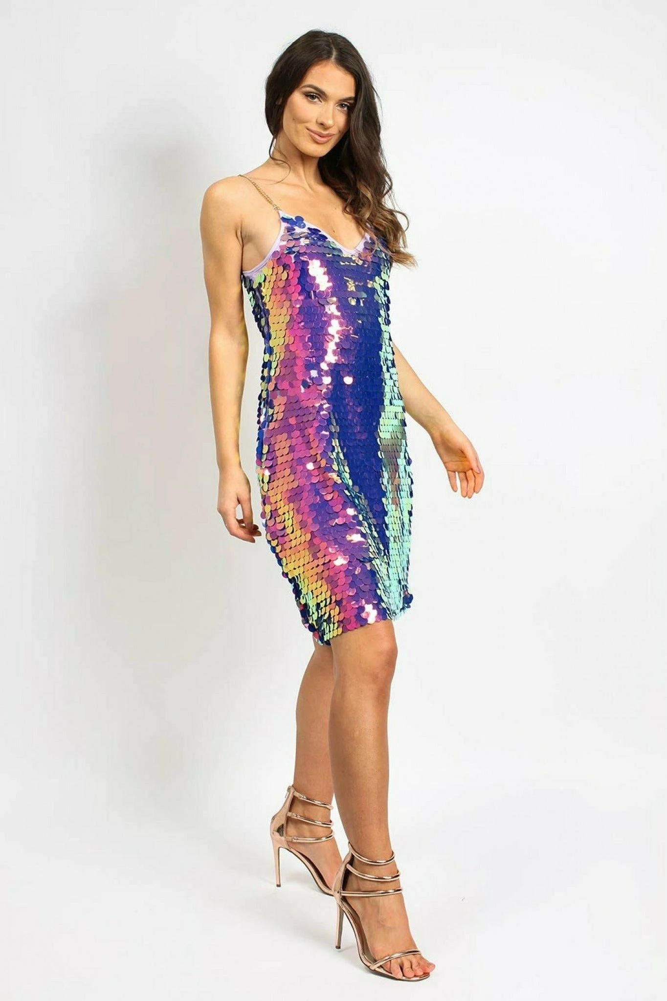 Aftershock London Multi Disc Sequin Cami Dress 6 Aftershock London Multi Disc Sequin Cami Dress - Image 6