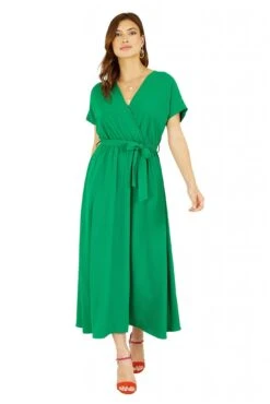 Mela London Green Kimono Sleeve Midi Dress