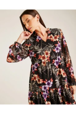 Dusty Pink Hawaii Print Smock Dress | Purple -Yumi Clothing Shop ajCP6Chl 12052