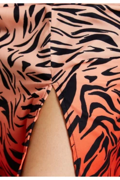 Liquorish Zebra Print Midi Dress With High Neck -Yumi Clothing Shop cIfv7ddv 13008