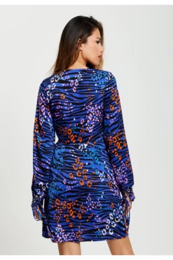 Liquorish Vivid Zebra Print Mini Wrap Dress In Blue 10 Liquorish Vivid Zebra Print Mini Wrap Dress In Blue -Yumi Clothing Shop ebNj1zhq 13897