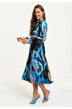 Liquorish Multicolour Abstract Print Midi Dress -Yumi Clothing Shop fFK1CbI7 14966