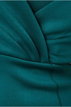 Goddiva Off The Shoulder Scuba Foam Midi Dress - Emerald -Yumi Clothing Shop hOELhql4 12095