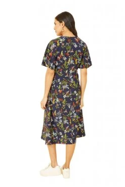 Yumi Navy Animal Kingdom Print Midi Dress -Yumi Clothing Shop hu1ThYow 14785