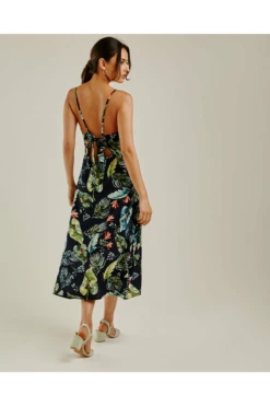 Dusty Pink Printed Strappy Maxi Dress | Dark Blue -Yumi Clothing Shop iR5sW49f 11533