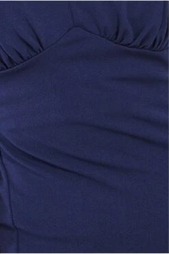 Goddiva Chiffon Sleeve Thigh Split Maxi Dress - Navy -Yumi Clothing Shop jRvHR53s 13207