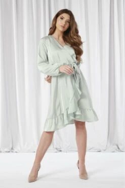 Double Second Sage Frill Wrap Dress -Yumi Clothing Shop jSOOaZ9N 11889
