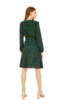Mela London Green Zebra Belted Midi Dress -Yumi Clothing Shop lV1VKkzG 13676