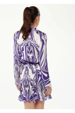 Liquorish Marble Print Dress In Purple -Yumi Clothing Shop lVxCZDt7 8010