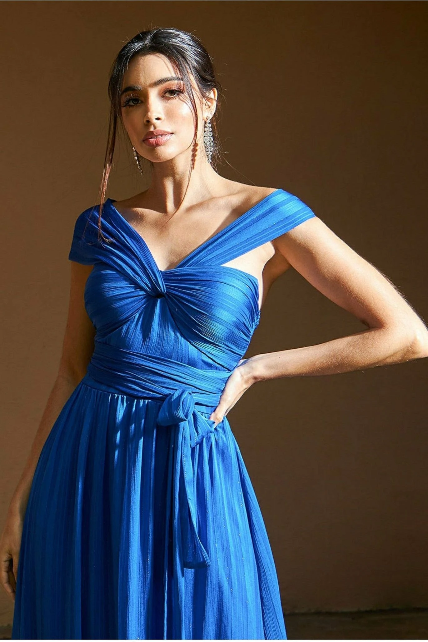 Goddiva Crossover Multiway Maxi Dress - Royal Blue 3 Goddiva Crossover Multiway Maxi Dress - Royal Blue - Image 3