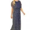 Mela London Blue Shimmer Maxi Dress