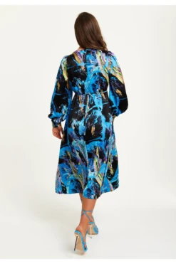 Liquorish Multicolour Abstract Print Midi Dress -Yumi Clothing Shop luqkk1QQ 14966