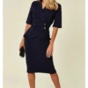 De La Creme Fashions Diane Wrap Blazer Dress