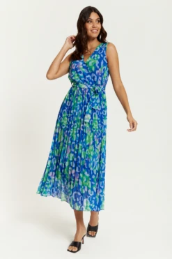 Hoxton Gal Wrap Front Multicolour Green Leopard Print Dress -Yumi Clothing Shop nQWmqHRN 14180