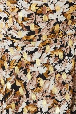 Goddiva Leaf Print Shirred Back Midi Dress - Leaf Print 7 Goddiva Leaf Print Shirred Back Midi Dress - Leaf Print -Yumi Clothing Shop njHqHidU 12122