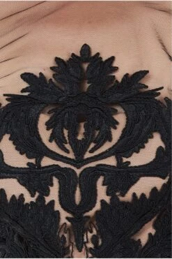 Goddiva Embroidered Mesh & Scuba Midi Dress - Black 7 Goddiva Embroidered Mesh & Scuba Midi Dress - Black -Yumi Clothing Shop o4EmlUx1 14548