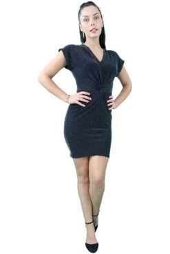 Signage Black Vest Knot Dress -Yumi Clothing Shop oPITBuNP 13758