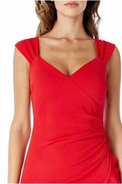 Goddiva High Low Frill Hem Maxi Dress - Red -Yumi Clothing Shop prAxKqAB 11401