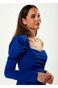 Liquorish Asymmetric Mini Dress In Royal Blue -Yumi Clothing Shop rnRmV2gj 8369