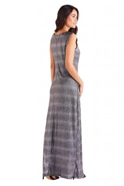 Mela London Black Side Slit Shimmer Maxi Dress -Yumi Clothing Shop rtZnvwLJ 13923