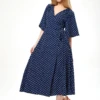 Liquorish Small Polka Dot Midi Wrap Dress