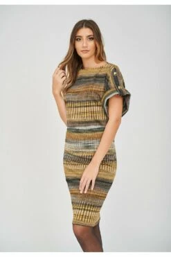 Yan Neo London The Zoe Stripe Print Jacquard Dress -Yumi Clothing Shop tBpGXMzS 6219
