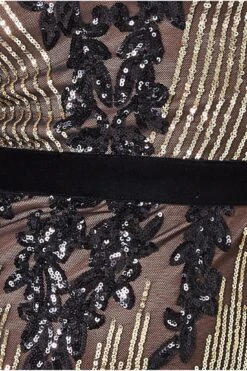 Goddiva Long Sleeve Sequin Party Midi Dress - Black -Yumi Clothing Shop tVBUTx3j 5281