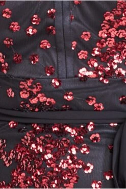 Goddiva Plus Spread On Sequin Maxi Dress - Wine -Yumi Clothing Shop tkffTV4h 13109