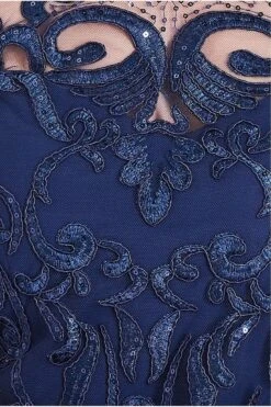 Goddiva Modesty Mesh & Lace Maxi Dress - Navy 7 Goddiva Modesty Mesh & Lace Maxi Dress - Navy -Yumi Clothing Shop tlrJpGZ0 15350