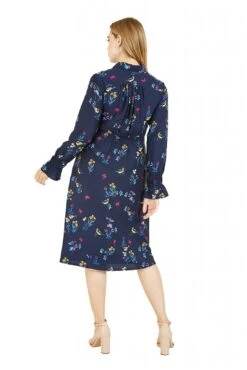 Yumi Recycled Navy Bird Print Shirt Dress -Yumi Clothing Shop vhhfPXhZ 14474