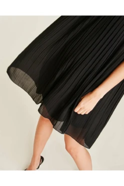 Dusty Pink Pleated A-line Mini Dress -Yumi Clothing Shop wE9IZv0N 12199