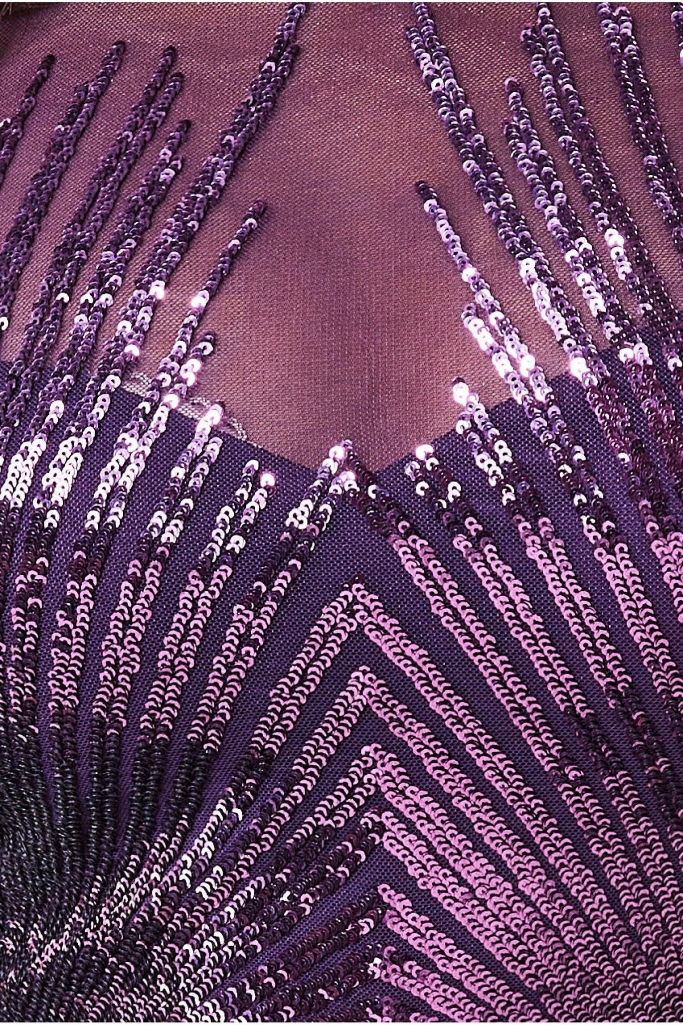 Goddiva Shooting Star Sequin Maxi Dress - Purple 4 Goddiva Shooting Star Sequin Maxi Dress - Purple - Image 4