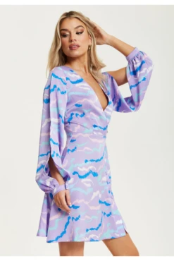 Liquorish Abstract Zebra Print Mini Dress Slit Sleeves 8 Liquorish Abstract Zebra Print Mini Dress Slit Sleeves -Yumi Clothing Shop xiCZln7i 15656