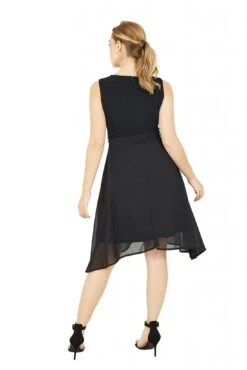 Mela London Blue Sparkle Dress With Woven Skirt -Yumi Clothing Shop y1lD1EtN 13928