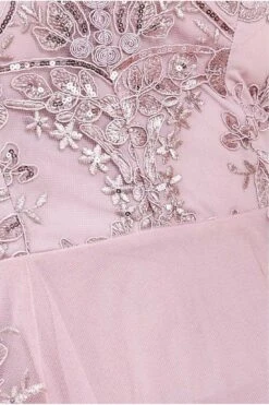 Goddiva High Low Scalloped Midi Dress - Blush -Yumi Clothing Shop yZtQZMs8 9543