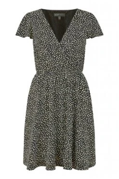 Mela London Black Ditsy Daisy Print Skater Dress -Yumi Clothing Shop ycn3U0sv 14779