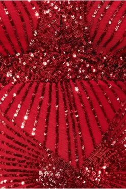 Goddiva Plus Starburst Sequin Maxi Dress - Red -Yumi Clothing Shop zBSTtydu 11682