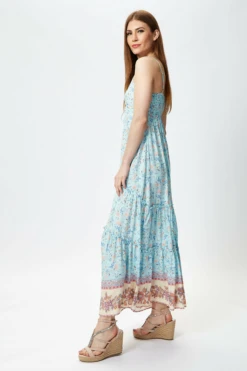 Liquorish Light Blue Floral Cami Maxi Dress -Yumi Clothing Shop zBYvPGNi 11723